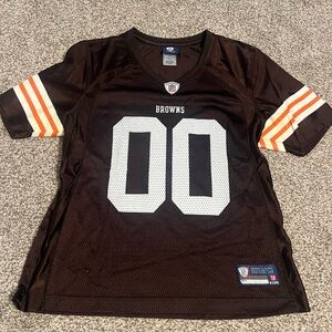 Cleveland Browns NFL jersey 00 girls Large but would fit as a Small women’s